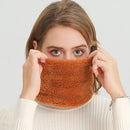 Cashmere quente cor anel cachecol de inverno sólido pelúcia grosso esportes ao ar livre das mulheres dos homens crianças lenço máscara facial completa silenciador