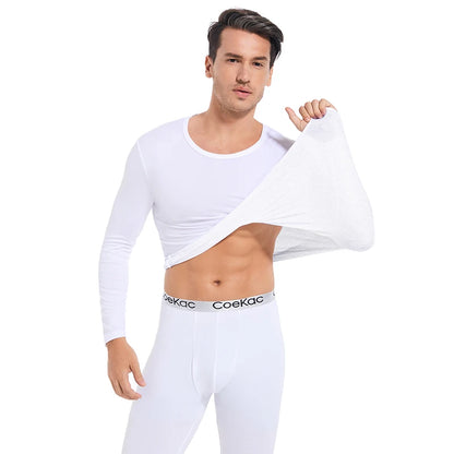 Thermal Underwear for Men Long Johns With Fleece Lined Set Set Cold Weather Winter Top Bottom