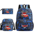 3pcs Disney Pixar Cars Lightning McQueen Students Backpacks Schoolbags Pencil Case Shoulder Bags Boys Girls School Bags Sets