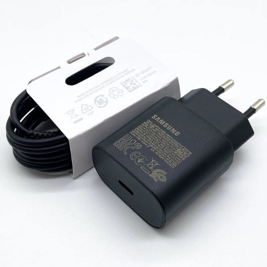 Cargador superrápido Samsung S24 de 25 W, adaptador PD USB tipo C para Samsung Galaxy S23, S22 Plus, S21 Ultra FE, A55, A35, M55, A54