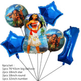 Disney-Moana Birthday Party Decorations, Balloons, Disposable Tableware, Cup, Plate, Baby Shower Toys, Celebration Supplies 