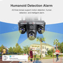 LS VISION 15MP Three Screen WiFi Camera Outdoor Three 360°Rotation PTZ IP Camera Human Auto Tracking Video Surveillance Cam CCTV