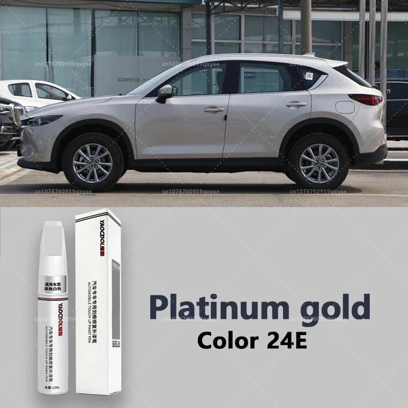 Suitable for Mazda 3, CX3, CX4, CX5, Mazda 6, Crystal Soul Dynamic Red Pearl White Clearcoat Pen, Automotive Paint Repair Set