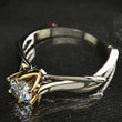 Anillo de oro puro de 18 quilates para mujer, anillos de moissanita natural con piedras preciosas, hermosa joyería para parejas, accesorios de boda, nueva tendencia 2023