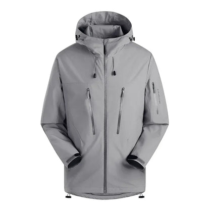 Spring Autumn Men's Windbreaker Fashion Outdoor Mountaineering Travel Windproof Waterproof Hooded Jacket Slim Fit Versatile Coat