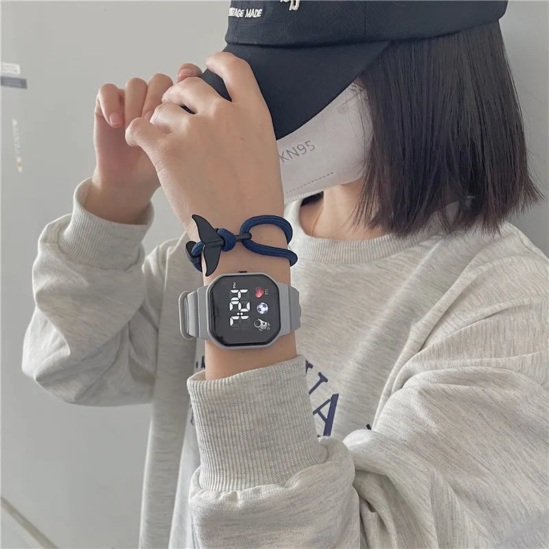 Kids Watch Sport LED Digital Watches Spaceman Silicone Strap Waterproof Electronic Wristwatch for Children Boys Girls Gifts