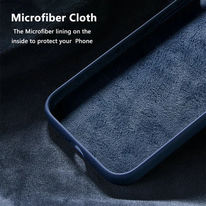 Official Original Silicone Phone Case For iPhone 16 13 15 14 12 Pro Apple Case for iPhone 16 Plus 13 14 11 12 15  Pro Max cover