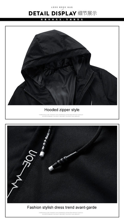 Nueva chaqueta impermeable de pesca para hombre de DC, primavera/otoño, sudadera con capucha, cortavientos, ropa deportiva, prendas de abrigo.