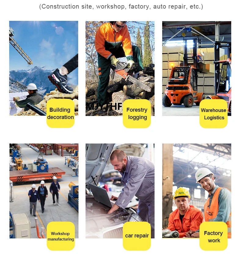 Men Rotating Button Safety Shoes Steel Toe Work Sneakers Indestructible Shoes Puncture-Proof Work Boots Air Cushion Safety Shoes