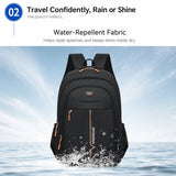 15.6 Inch Laptop Backpack Water-Resistant Daily Use Backpack Laptop Backpack Multi-Compartment For Traveling Trekking Day