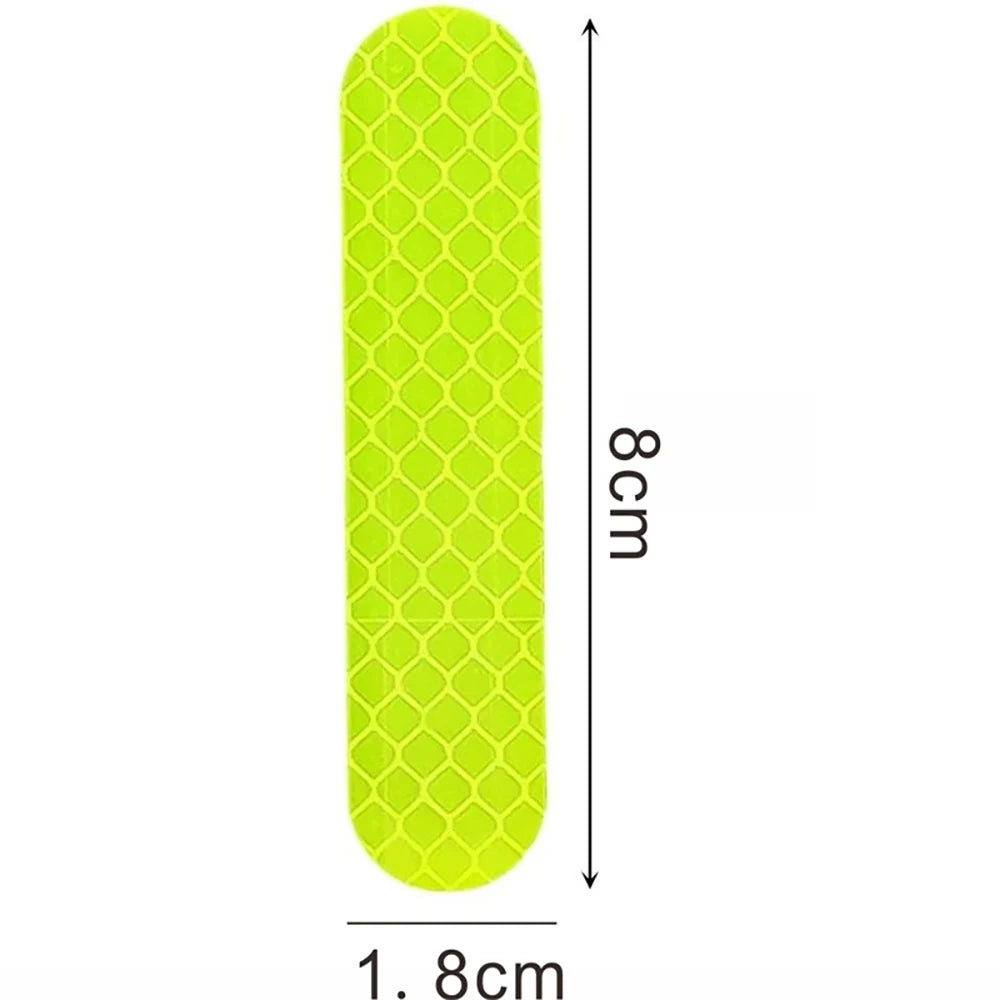 Helmet Warning Reflective Stickers Night Safety Driving Accessories Fluorescent Decorative Stickers Bicycle Motorcycle Car Decal