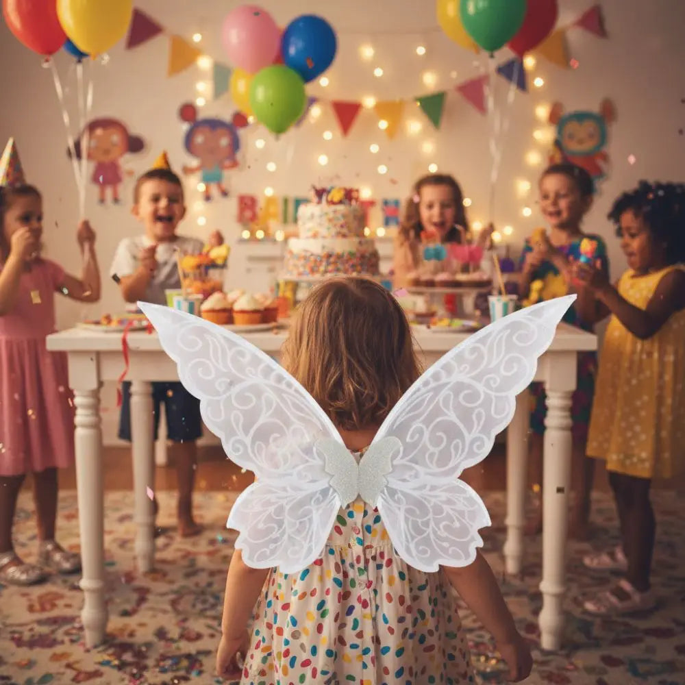 Fantasy Colorful Butterfly Fairy Wings Organza Sparkle Cosplay Wings Handmade Elf Wings Costume for Adult Kid