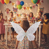 Fantasy Colorful Butterfly Fairy Wings Organza Sparkle Cosplay Wings Handmade Elf Wings Costume for Adult Kid