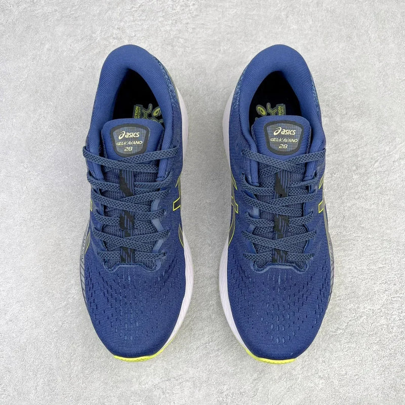 Zapatillas de running todoterreno originales Asics Gel Kayano 28 para hombre, amortiguación, estabilidad y transpirables.