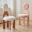 Nordic Bedroom Makeup Chair Modern Dresser Accent Wooden Dining Chair Luxury Relax Minimalist Design Home Furniture Cadeira LLMC