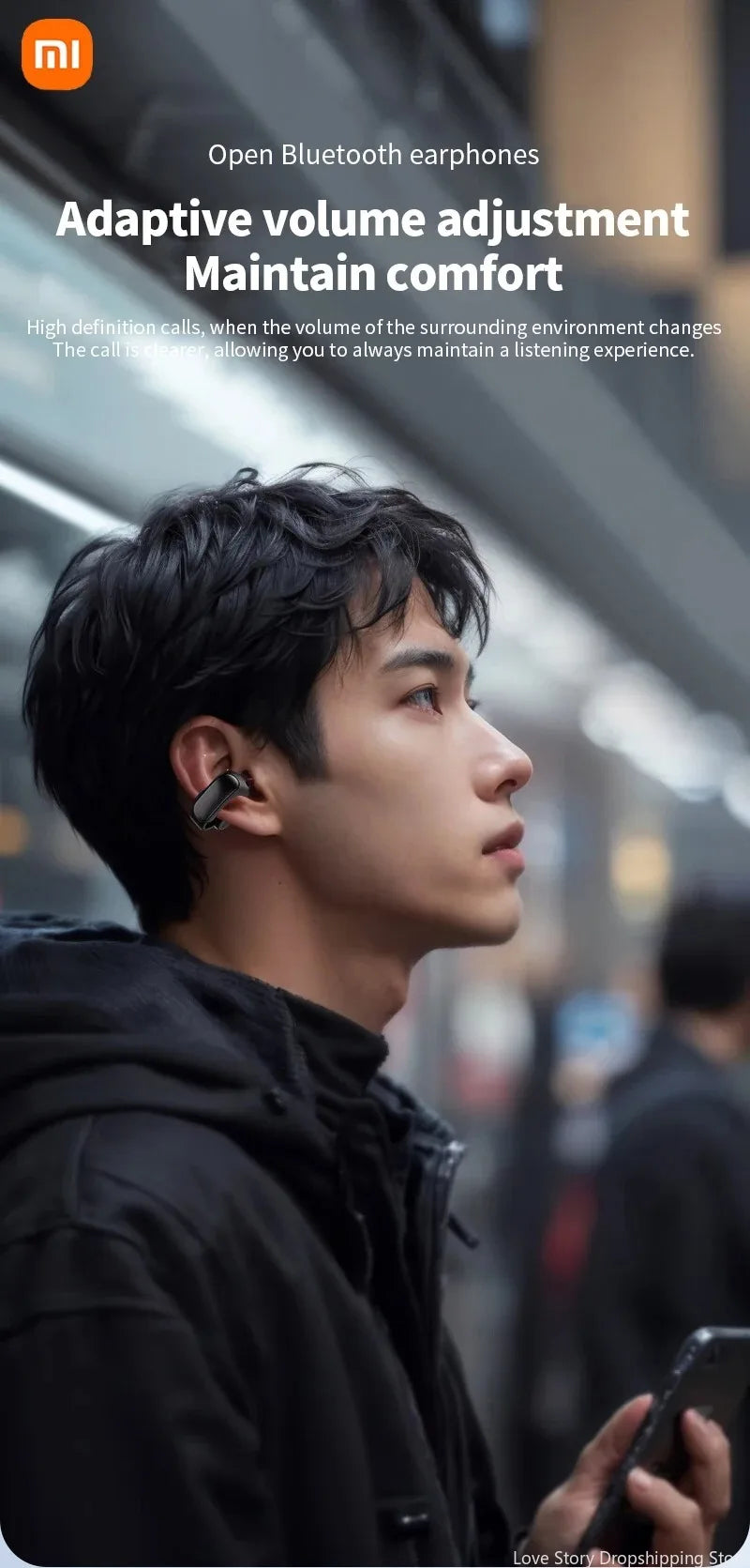 Xiaomi Redmi V12 Open Ear Clip Headphones True Wireless Earbuds Bluetooth5.3 Sports Earphones Waterproof Gaming Headset With Mic