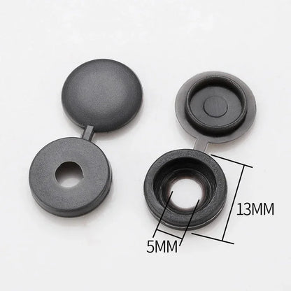 10/50/100Pcs Hinged Plastic Screw Cap Cover Nuts Fold Snap Protective Fixing Cap Button For Car Decorative Nuts Bolts Hardware