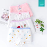 Shorts de boxer de algodão puro infantil, roupas íntimas sem costura sem virilha, cuecas grandes médias, meninas