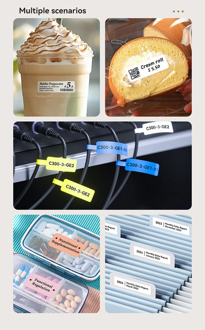 Niimbot D110/D11/H1S Mini Thermal Label Printer Portable Paper Maker Wireless Sticker Machine Inkless Labeller for Office Home