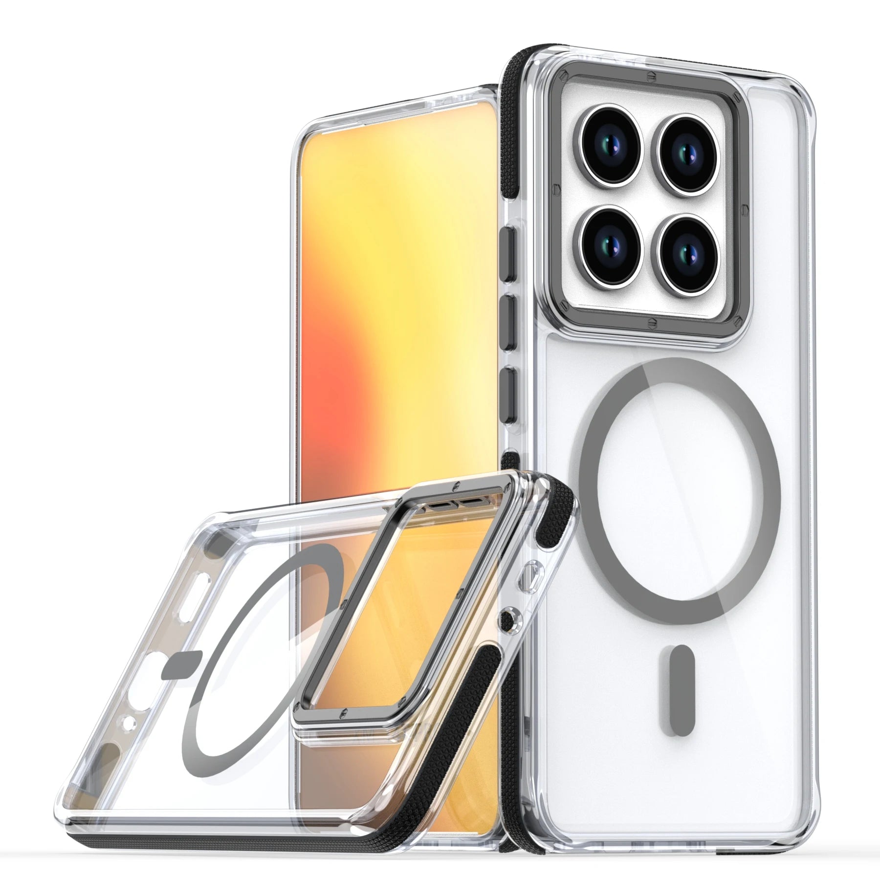 Luxury Magnetic Clear Case for Redmi 15C Note 14 13 12 Pro Plus 4G 5G For Magsafe Cover for Xiaomi 15T 14T Pro Poco X7 Pro Case