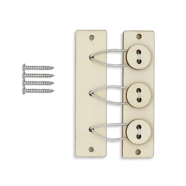 Busy Board DIY Montessori Toys Lock Mobile Children Wood Chips Skill Training Parent-Child Game Puzzle Intelligence Development