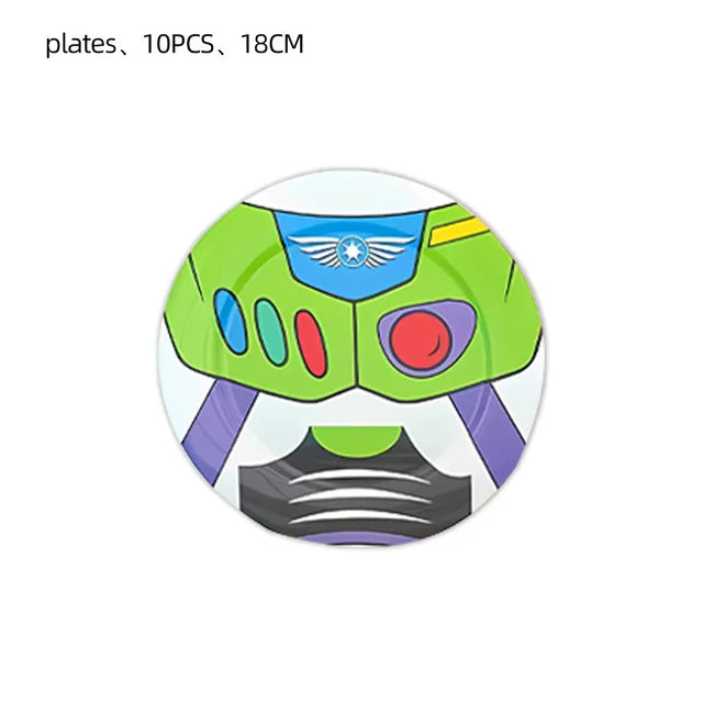 Decoración de Toy Story para niños, recuerdos de fiesta, platos, cielo azul, nubes blancas, globos, cumpleaños, baby shower, niñas, artículos de fiesta 