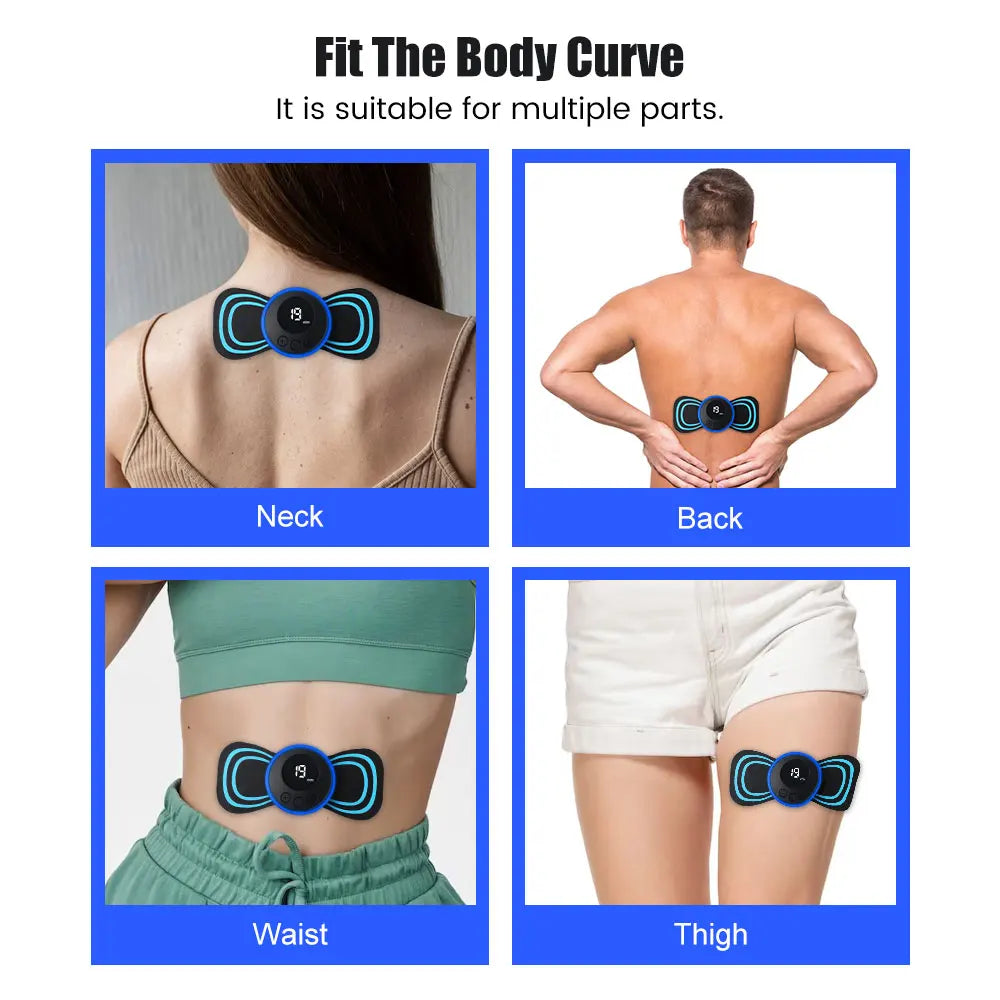 Mini Portable EMS Neck Massager Electric Neck Stretcher For Cervical Muscle Pain Relief And Shoulder Relaxation Massage Patch
