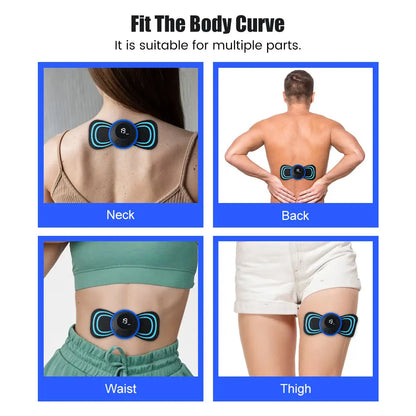 Mini Portable EMS Neck Massager Electric Neck Stretcher For Cervical Muscle Pain Relief And Shoulder Relaxation Massage Patch