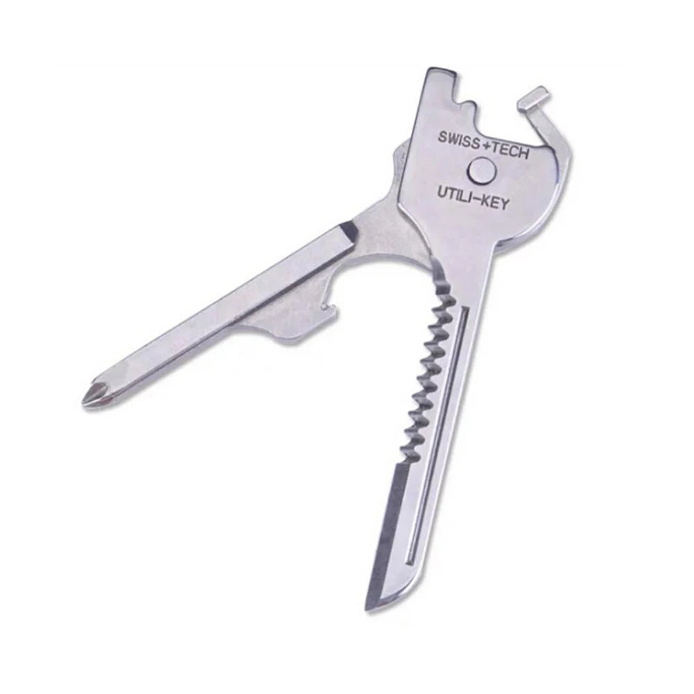 Utili Key Shape Mini Multi Tool Multipurpose Knife Opener Screwdriver Ring Keychain Pocket Survive Edc Gear Utility Pocket Kit