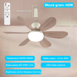 E26 E27 Base Home-use LED Ceiling Fan Light Wireless Remote Smart Fan Light 42cm 52cm Ceiling Fan for Room Office Study Kitchen