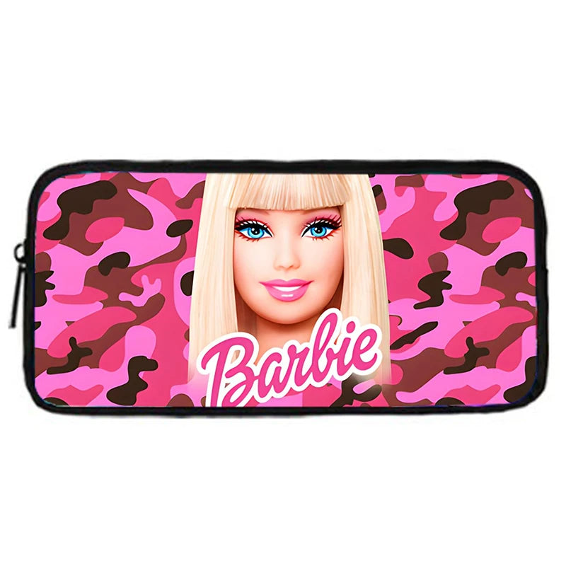 Cartoon Dolls 3 pcs set Child School Backpack with Lunch Bags Pencil Bags B-Barbies School Bags for Boys Girls Best Gift