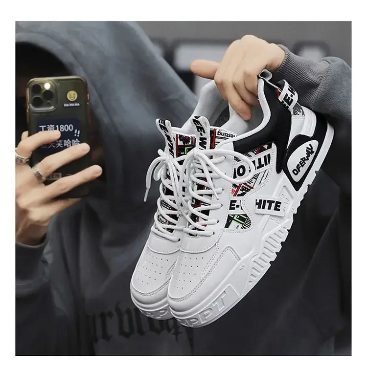 Casual Fashion Leather Sneakers New Skateboard Men's Shoes Outdoor Running Sports Shoes Hiking Tennis Platform Luxury Footwear