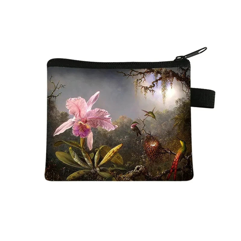 Oil Painting Coin Purse DIY Coin Bag Women Lipstick Card Keys Holder Money Bag Ladies Wallet Handbags For Women Small Kids Bags