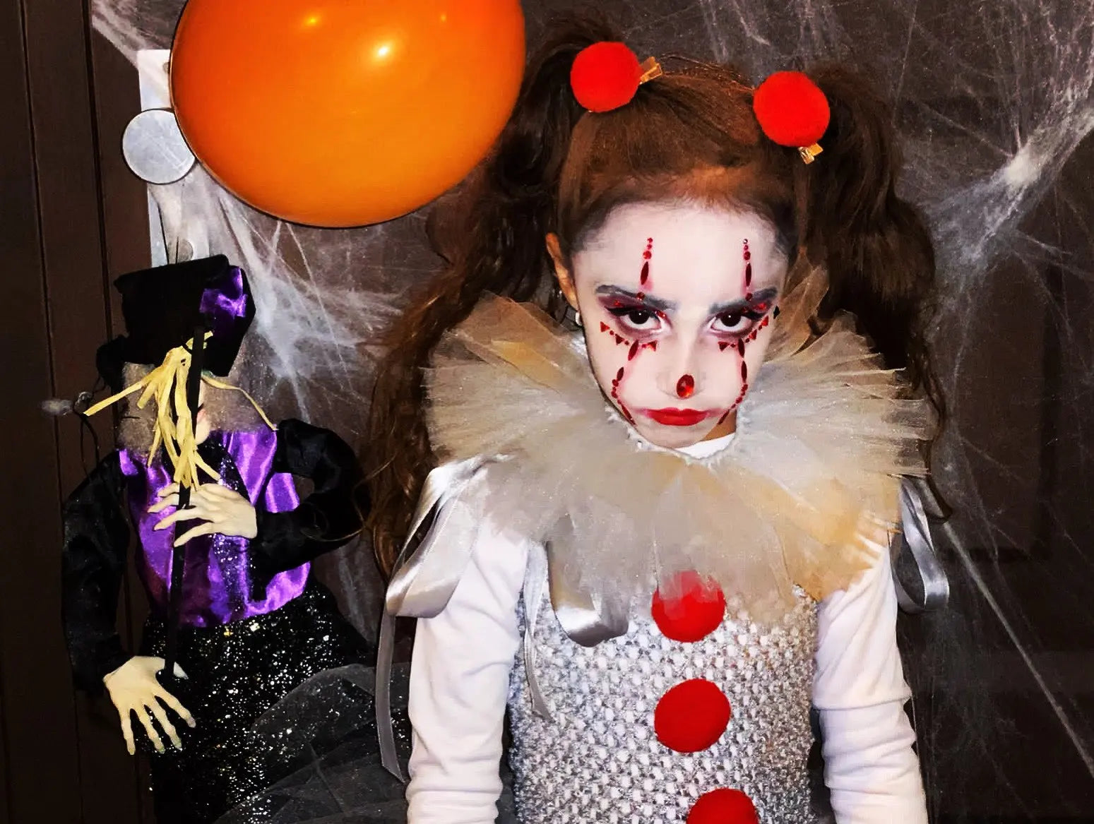 Disfraz de Joker gris para niñas, vestido tutú de Halloween, payaso espeluznante, ropa de Cosplay para fiesta de carnaval, vestido elegante de tul para niños de 2 a 12 años