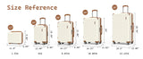 7ce Lightweight Durable Luggage Set, Family Travel Suitcase with TSA Lock and Smooth Spinner Wheels-Pie