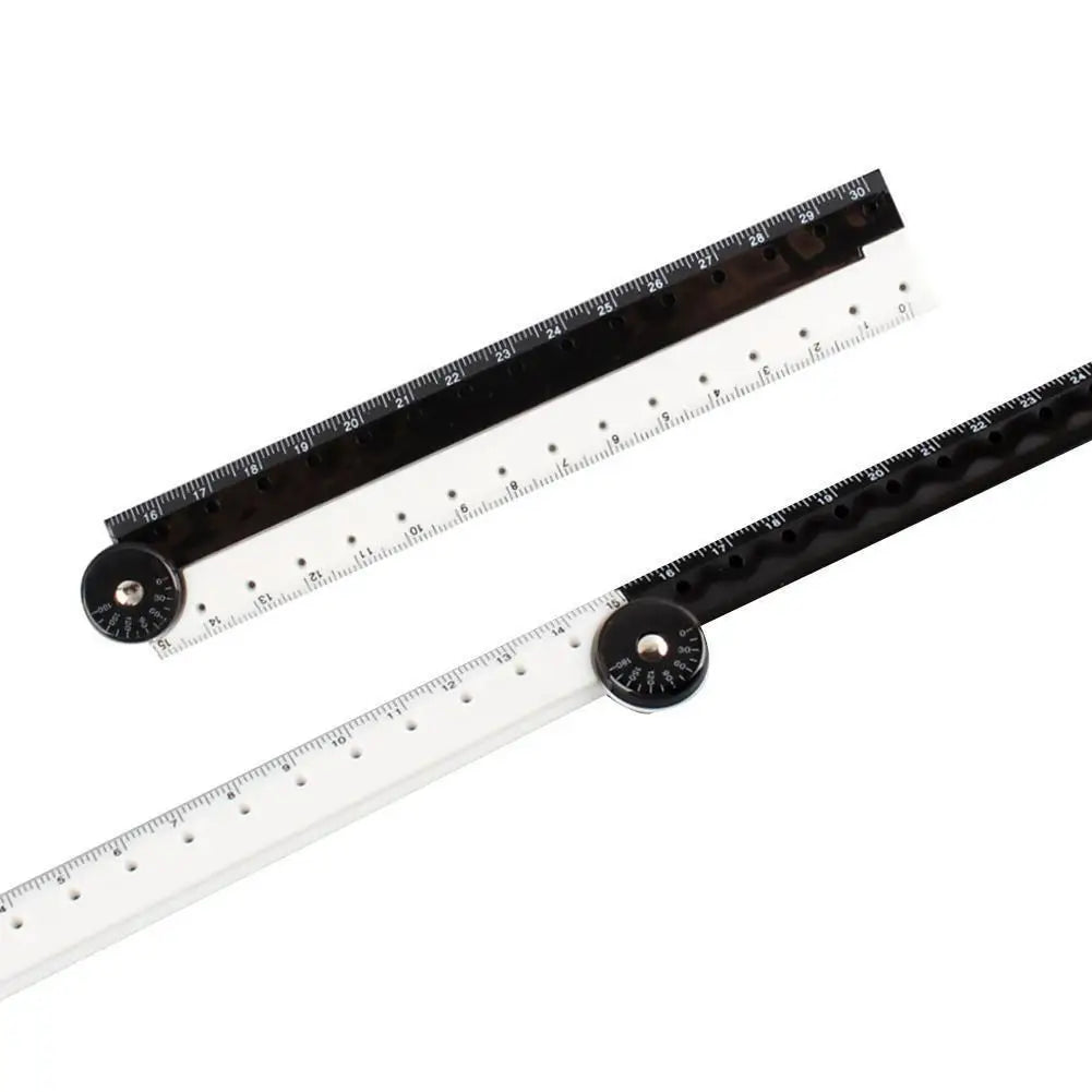 Folding Ruler Black And White Simple Graphic Primary Creative Birthday School Gift Stationery Drawing Student School Supply 1pcs