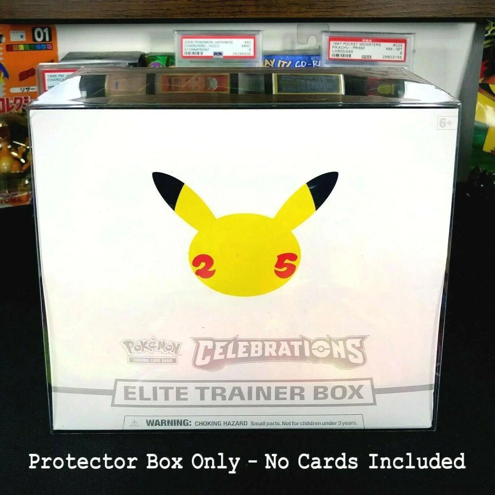 10 peças caixa de treinamento de pvc à prova de poeira etb caso protetor de plástico transparente cartões caixa protetora exibição para pokemon presente colecionáveis