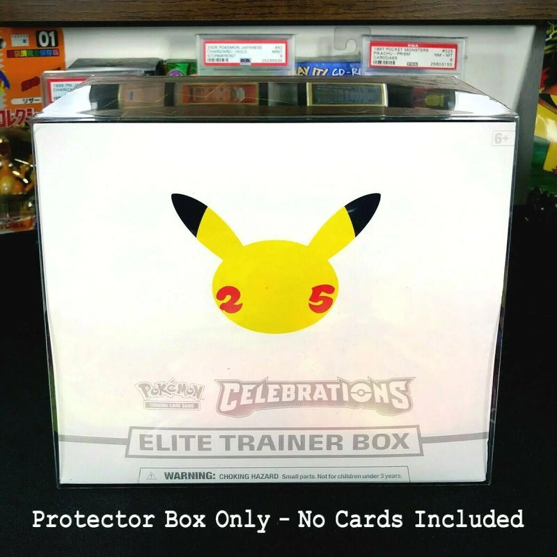 10 peças caixa de treinamento de pvc à prova de poeira etb caso protetor de plástico transparente cartões caixa protetora exibição para pokemon presente colecionáveis