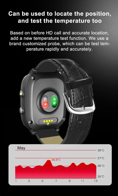 Smart Watch For Old People Elderly Smart Watch For Senior Fall Detection GPS Positioning 4G Sim Card SOS Phone Call Heart Rate T