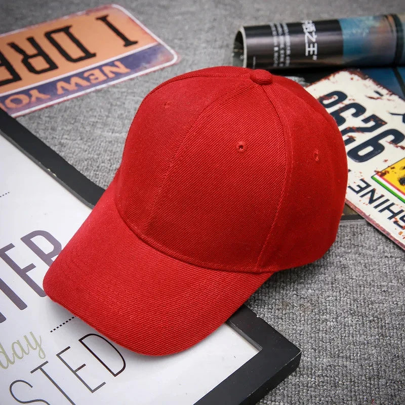 Solid Color Baseball Caps for Women Men Summer Sun Hats Adjustable Snapback Hats Unisex Street Hip Hop Hat Sun Visor Caps