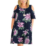 Large Size 9XL Dress For Mom 2022 Woman Summer Dress Loose Plus Size Dresses Off Shoulder Women Dresses Printed Dress 