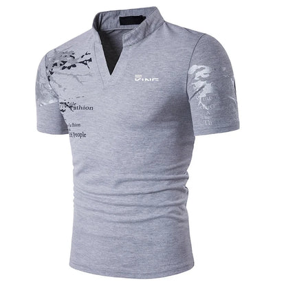 Camisa polo masculina camisa de golfe estampas gráficas com decote em v ao ar livre rua manga curta impressão roupas esportes moda streetwear designer