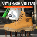 Steel Toe Shoes for Men Women Lightweight Anti-Smash Steel Toe Sneakers Indestructible Work Boots Construction Safety Shoes