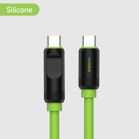 Hagibis USB-C Fast Charger Cable with LED Display, PD 240W, 40Gbps Video Cord, Compatible with Thunderbolt 4/3 for iPhone 16/Laptop