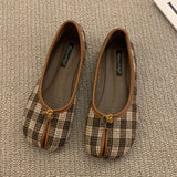 Women Flats Tabi Ninja Shoes Woman Ladies Microfiber Leather Comfy  Flats Split Toe Slippers Soft Bottom Loafers Solid Brief La