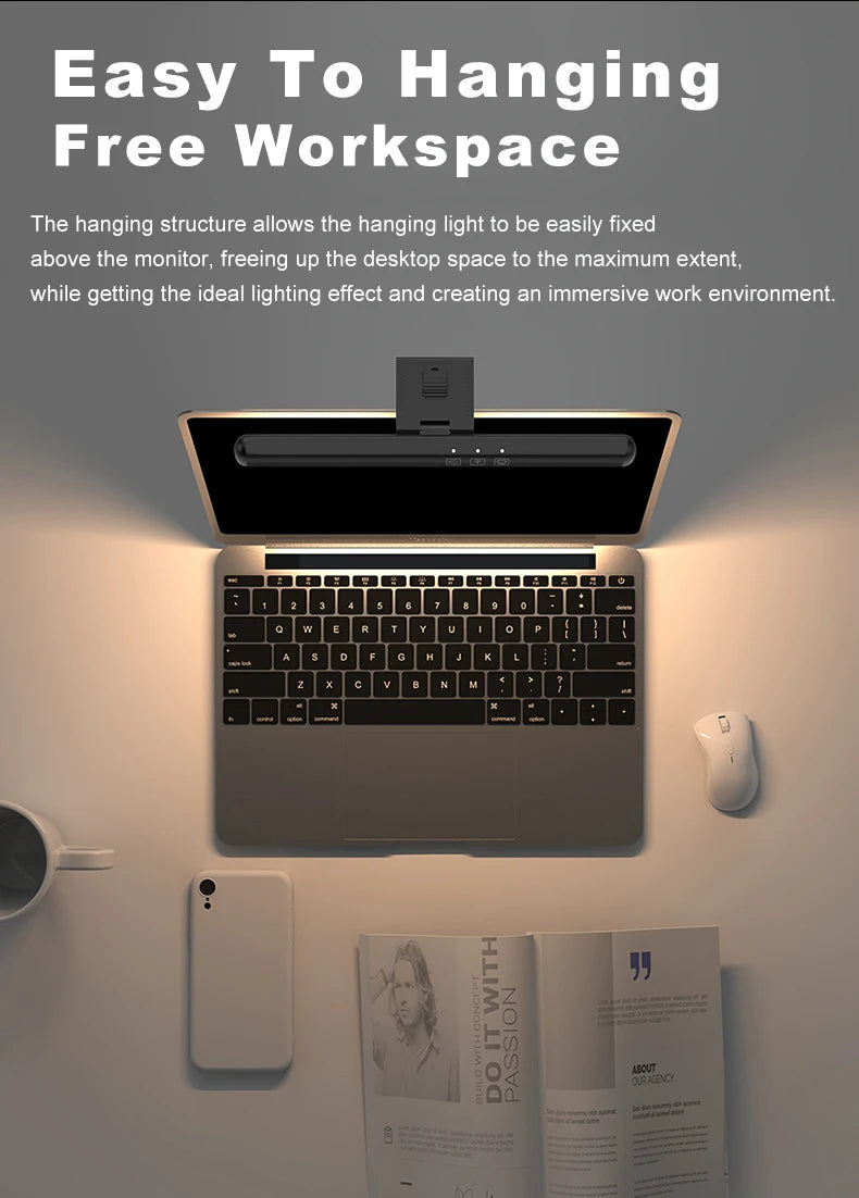 LED Computer Monitor Light Bar For Learning/Reading/Work Dimming Night Lighting Display Screen Hanging Lamp Eye Protection Lamp
