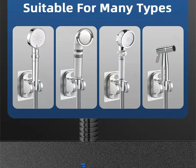 Universal Shower Head Holder Adjustable Shower Rail Holder Bathroom Accessories Replacement Hand Shower Bracket for Slide Bar