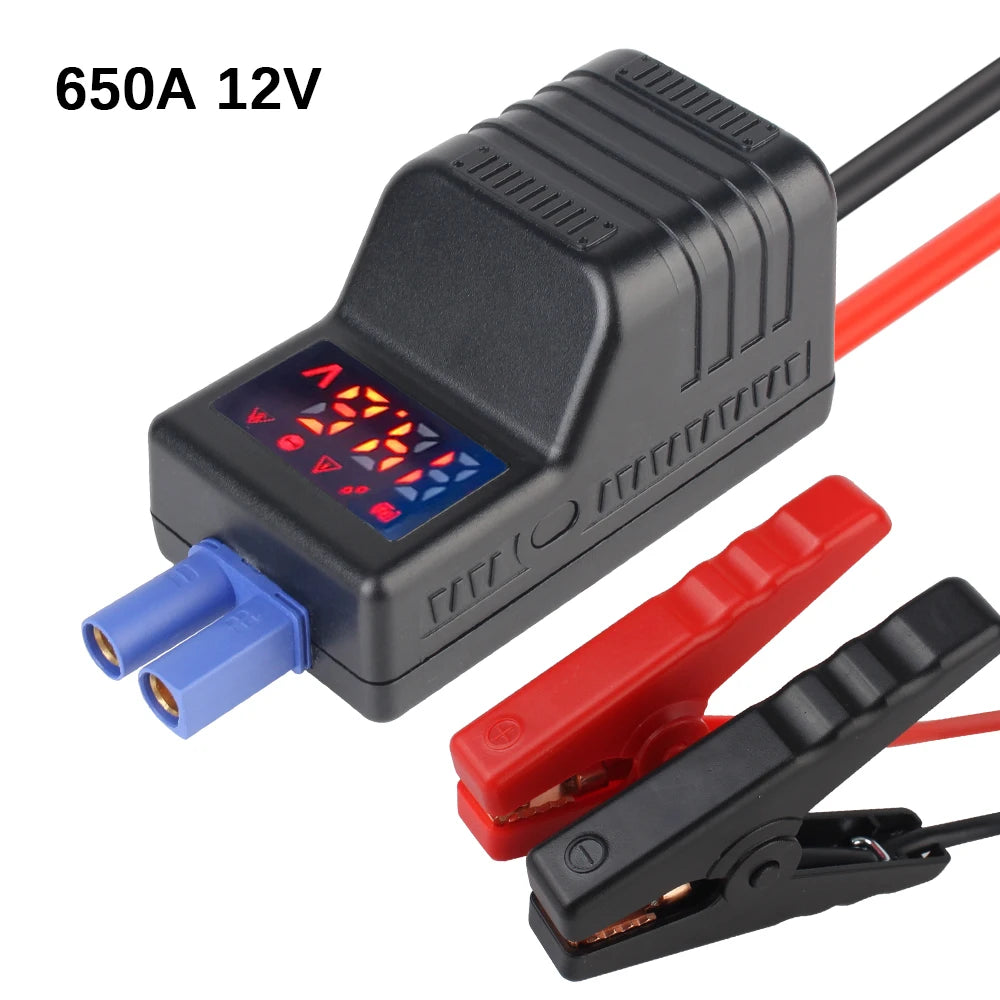 Con conector EC5, cable puente de emergencia, pinza inteligente, conexión antirretroceso, 650 A, 12 V