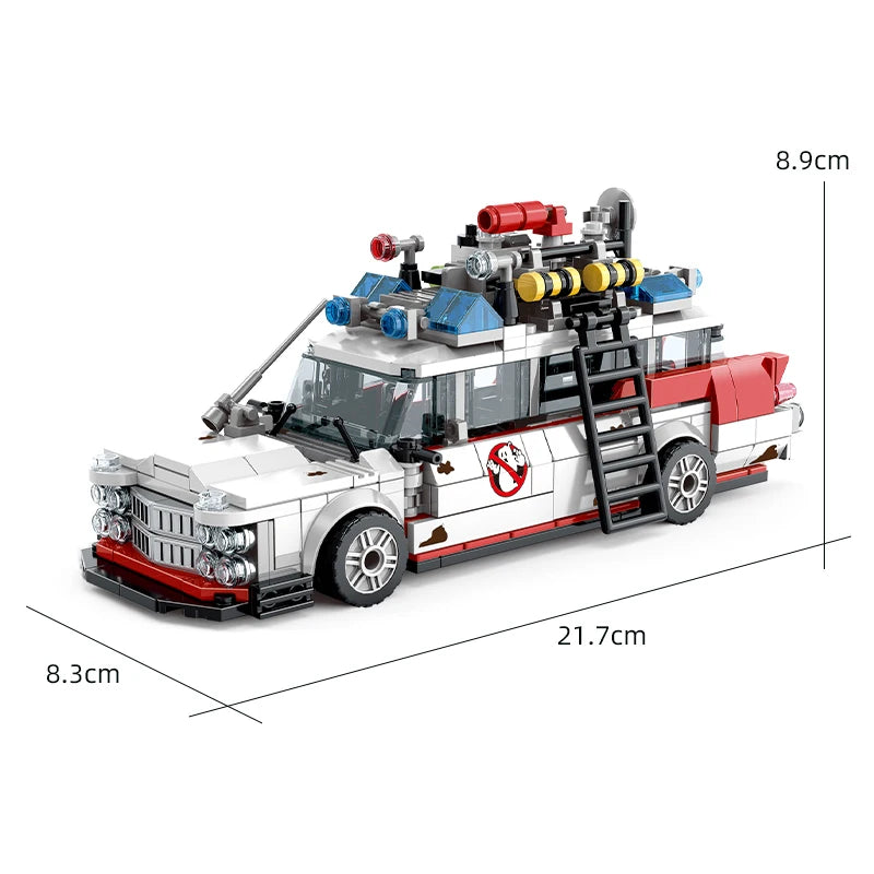 Mini Ghost Racing Car Building Blocks 562PCS MOC Model Car Bricks DIY Assembly Toy Kids Adults Halloween Christmas Birthday Gift
