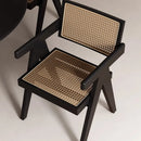 Rattan Nordic Relaxing Design Chair Accent Solid Wood Dining Modern Computer Office Aesthetic Relax Armrest Garden Furniture